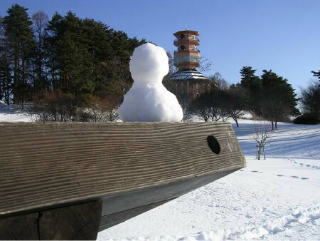 アルプス公園 雪だるま