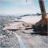 梓川巨石護岸工事実績写真2